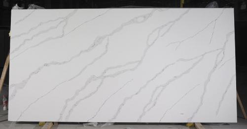 Supply polished slabs 0.8 cm in artificial aglo quartz ANDROMEDA AB 9310. Detail image pictures 