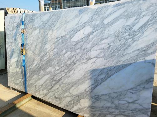 Supply polished slabs 0.8 cm in natural marble ARABESCATO CARRARA C0466. Detail image pictures 