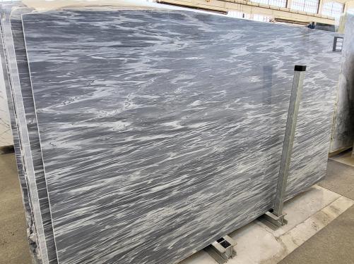 Supply honed slabs 0.8 cm in natural marble BARDIGLIO ZEBRINO A0323B. Detail image pictures 