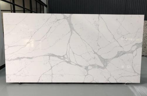 Supply polished slabs 0.8 cm in artificial aglo quartz BETULLA V7003. Detail image pictures 