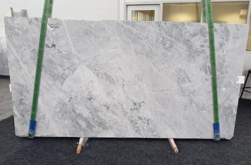 Supply honed slabs 0.8 cm in natural marble BLUE DE SAVOIE 1259. Detail image pictures 