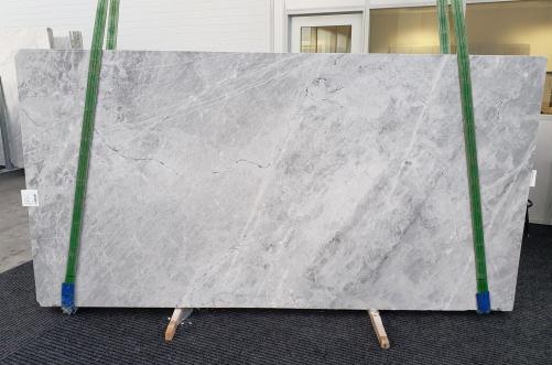 Supply honed slabs 0.8 cm in natural marble BLUE DE SAVOIE 1259. Detail image pictures 