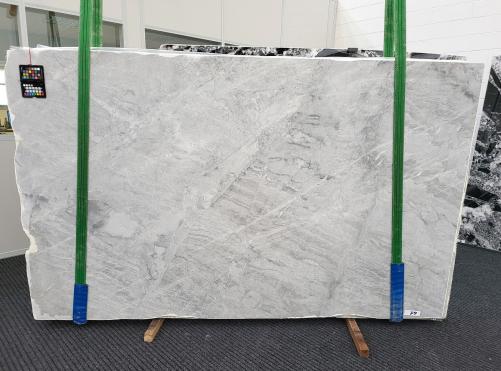 Supply honed slabs 0.8 cm in natural marble BLUE DE SAVOIE 1917. Detail image pictures 