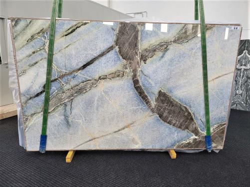 Supply polished slabs 0.8 cm in natural marble BLUE DIAMOND 1503. Detail image pictures 