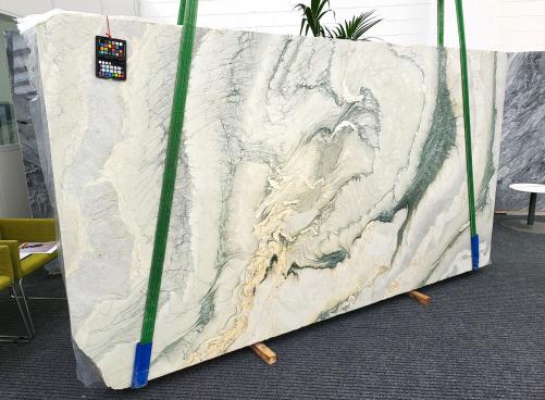 Supply polished slabs 0.8 cm in natural marble Bosco Reale 1857. Detail image pictures 