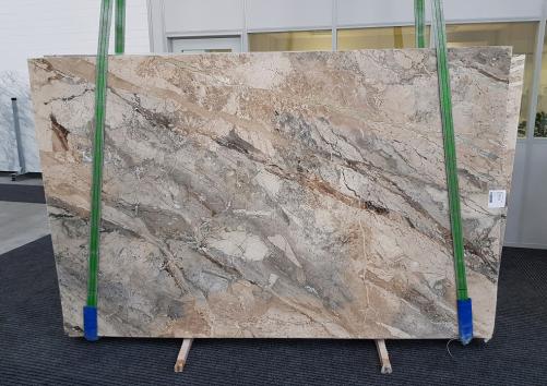 Supply polished slabs 0.8 cm in natural brech BRECCIA AURORA GL 1057. Detail image pictures 