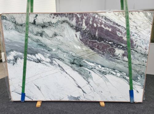 Supply polished slabs 0.8 cm in natural marble BRECCIA CAPRAIA 1636. Detail image pictures 
