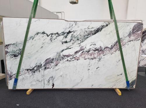 Supply polished slabs 0.8 cm in natural marble BRECCIA CAPRAIA 1721. Detail image pictures 