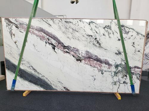 Supply polished slabs 0.8 cm in natural marble BRECCIA CAPRAIA xx1721. Detail image pictures 