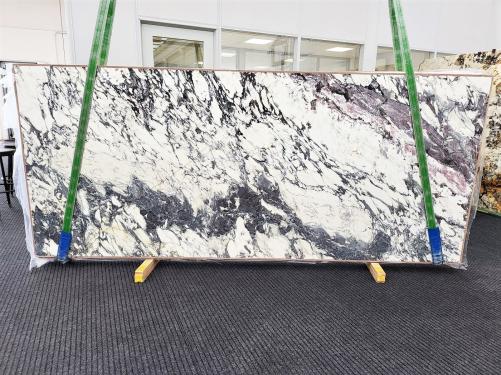 Supply polished slabs 0.8 cm in natural marble BRECCIA CAPRAIA 1766. Detail image pictures 