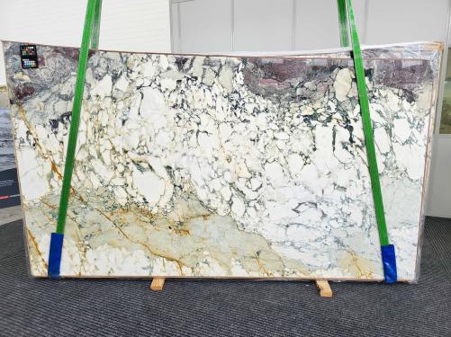 Supply polished slabs 0.8 cm in natural marble BRECCIA CAPRAIA xx1820. Detail image pictures 