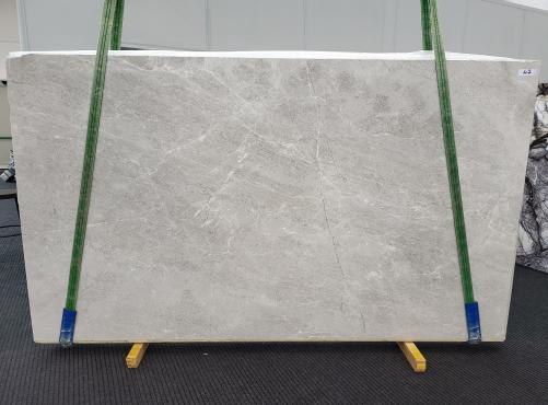 Supply honed slabs 0.8 cm in natural marble BRILLIANT GREY 1692. Detail image pictures 