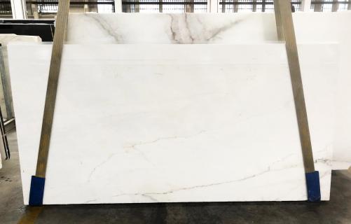 Supply polished slabs 1.2 cm in natural marble CALACATTA LINCOLN 1409M. Detail image pictures 
