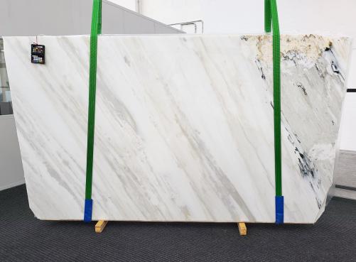 Supply polished slabs 0.8 cm in natural marble CALACATTA LUCCICOSO 1841. Detail image pictures 