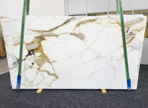 Supply polished slabs 0.8 cm in natural marble CALACATTA ORO EXTRA 15661. Detail image pictures 