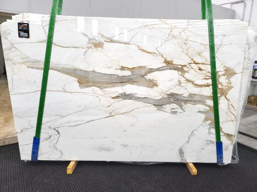 Supply polished slabs 1.2 cm in natural marble CALACATTA ORO EXTRA xx1879. Detail image pictures 