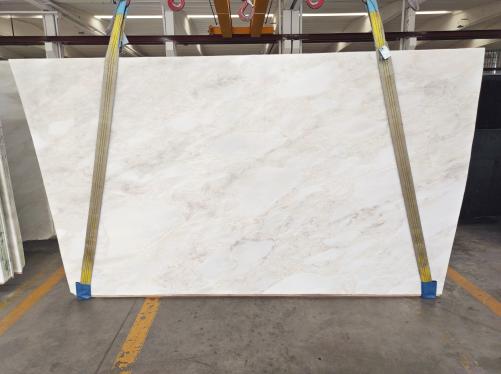 Supply polished slabs 0.8 cm in natural marble CALACATTA RHINO 2047M. Detail image pictures 