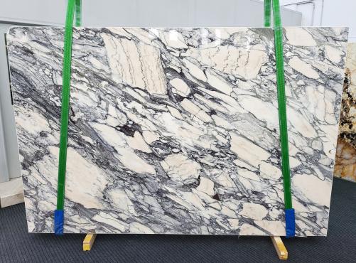 Supply polished slabs 0.8 cm in natural marble CALACATTA ROSE xx1782. Detail image pictures 