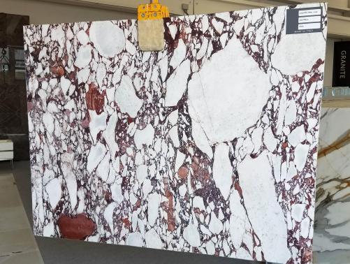 Supply polished slabs 0.8 cm in natural marble CALACATTA VAGLI ROSATO AA R125. Detail image pictures 