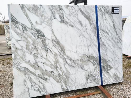 Supply polished slabs 0.8 cm in natural marble CALACATTA VAGLI C0772A. Detail image pictures 