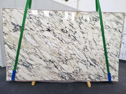 Supply polished slabs 0.8 cm in natural marble CALACATTA VIOLA 1611. Detail image pictures 