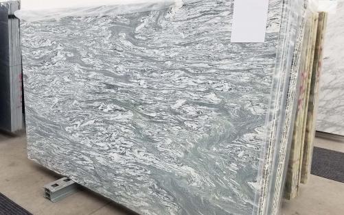 Supply polished slabs 0.8 cm in natural marble CIPOLLINO APUANO #1171. Detail image pictures 