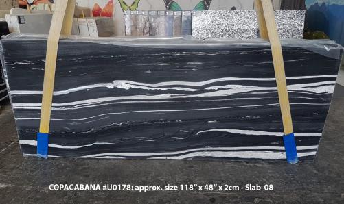 Supply polished slabs 0.8 cm in natural granite COPACABANA U0178. Detail image pictures 