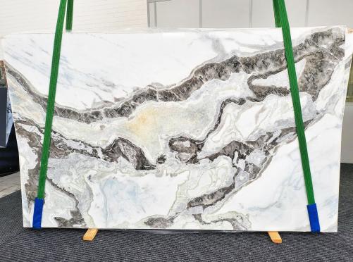 Supply polished slabs 0.8 cm in natural marble DOVER WHITE 1620. Detail image pictures 