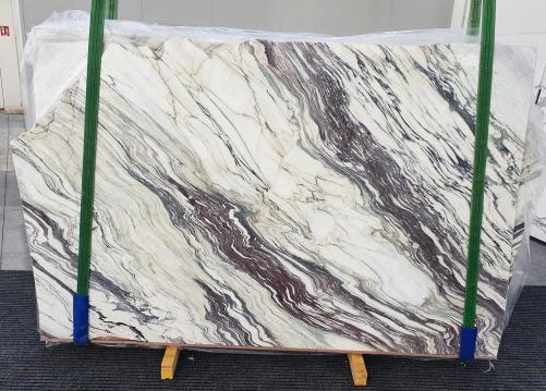 Supply polished slabs 0.8 cm in natural marble FANTASTICO ARNI 1211. Detail image pictures 