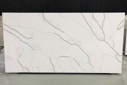Supply polished slabs 1.2 cm in artificial aglo quartz FLORENCE V7006. Detail image pictures 