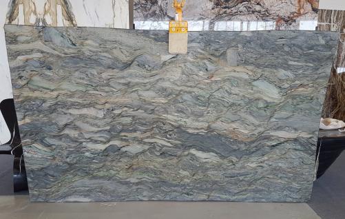 Supply polished slabs 0.8 cm in natural marble FUSION BLUE AA U0248. Detail image pictures 