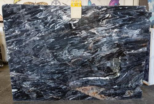 Supply polished slabs 0.7 cm in natural marble FUSION FIRE UL0071. Detail image pictures 