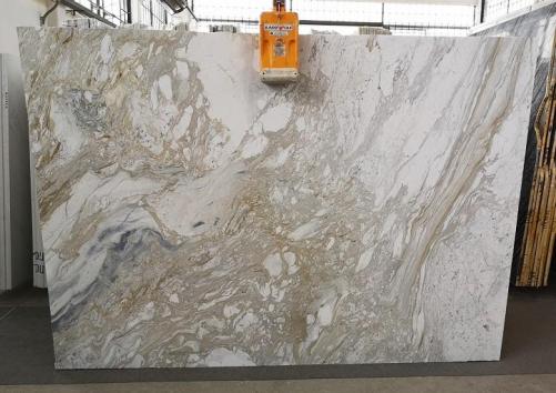 Supply polished slabs 0.8 cm in natural marble GOLDEN CALACATTA U0403A. Detail image pictures 