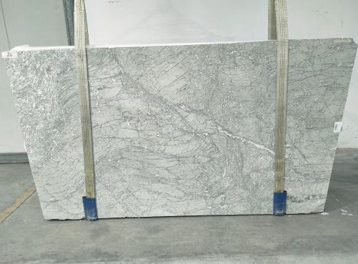 Supply diamondcut slabs 0.8 cm in natural marble GREEN ANTIGUA 1618M. Detail image pictures 