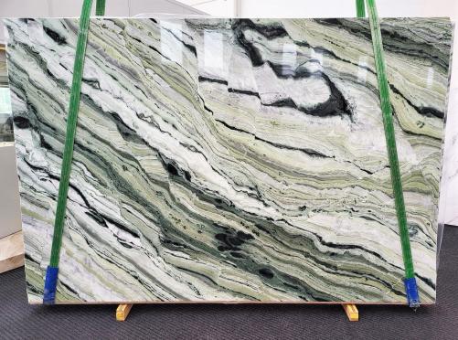 Supply polished slabs 0.8 cm in natural marble GREEN BEAUTY 1657. Detail image pictures 