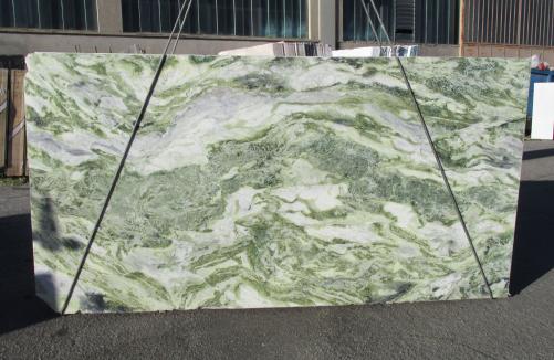 Supply polished slabs 0.8 cm in natural marble GREEN BEAUTY 1965M. Detail image pictures 
