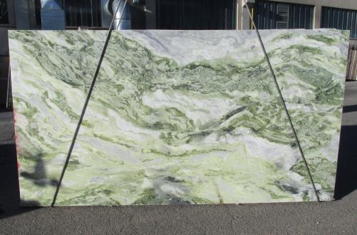 Supply polished slabs 0.8 cm in natural marble GREEN BEAUTY 1965M. Detail image pictures 
