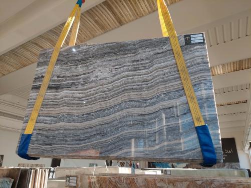 Supply polished slabs 0.8 cm in natural onyx GREY ONYX UL0035. Detail image pictures 