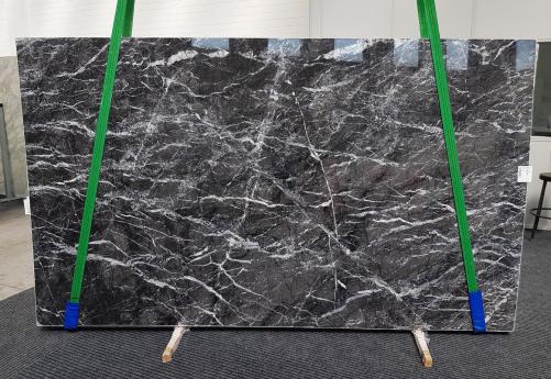 Supply polished slabs 0.8 cm in natural marble GRIGIO CARNICO 1195. Detail image pictures 