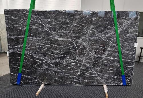 Supply polished slabs 0.8 cm in natural marble GRIGIO CARNICO 1195. Detail image pictures 
