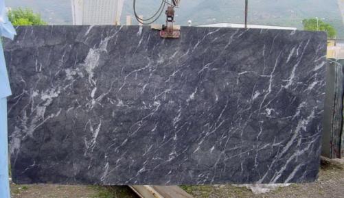 Supply polished slabs 0.8 cm in natural marble GRIGIO CARNICO SRC41125. Detail image pictures 