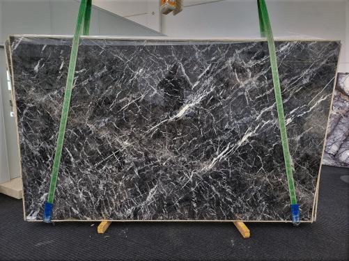 Supply polished slabs 1.2 cm in natural marble GRIGIO CARNICO 1690. Detail image pictures 
