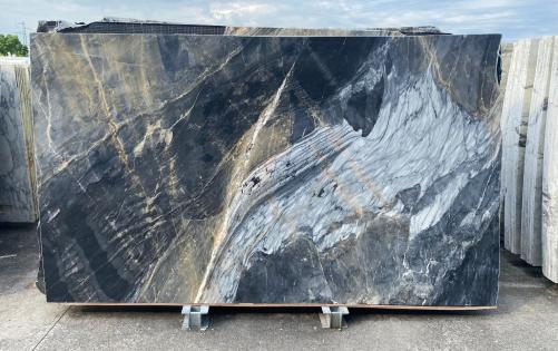 Supply honed slabs 0.8 cm in natural marble GRIGIO VATICANO C0381. Detail image pictures 