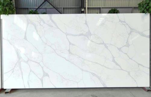 Supply polished slabs 0.8 cm in artificial aglo quartz LUCCA V7010. Detail image pictures 