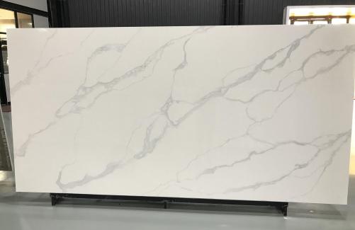 Supply polished slabs 1.2 cm in artificial aglo quartz MARINA EGA6012. Detail image pictures 