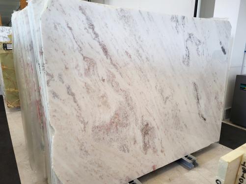 Supply polished slabs 0.8 cm in natural marble NAMIBIA ROSE D0017. Detail image pictures 