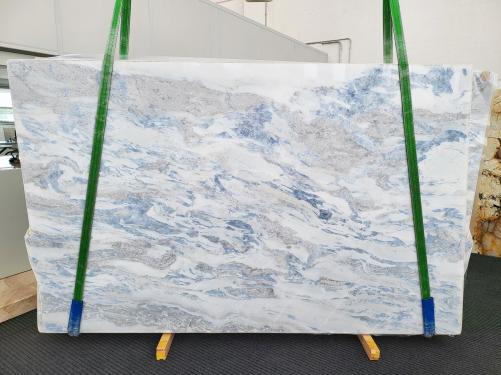 Supply polished slabs 0.8 cm in natural marble NAMIBIAN SKY 1806. Detail image pictures 