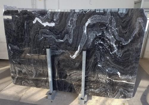 Supply polished slabs 0.8 cm in natural marble OCEAN GREY A0039. Detail image pictures 