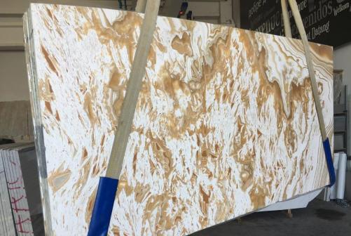 Supply polished slabs 0.8 cm in natural onyx ONYX TRAONYX R677A. Detail image pictures 