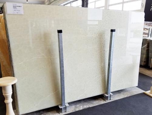 Supply polished slabs 0.8 cm in natural marble ONYX WHITE BUBBLE S0088. Detail image pictures 